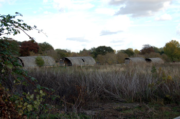 Nissen huts at Station Farm October 2009